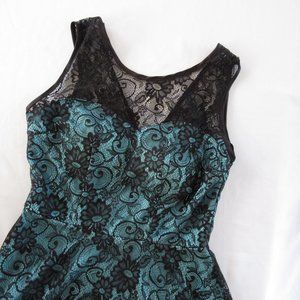 Fiesta Fashion Black\Turquoise Lace Dress M